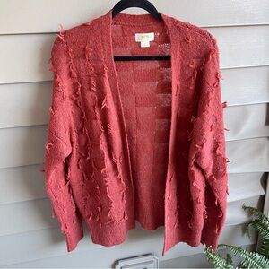 Maeve Anthropologie Women’s Terracotta Open Front Oversized Cardigan Size XS/S